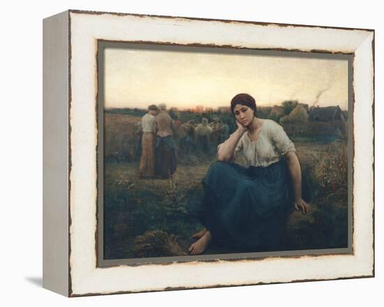 Evening, 1860-Jules Breton-Framed Premier Image Canvas