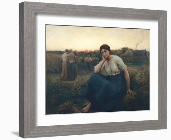 Evening, 1860-Jules Breton-Framed Giclee Print