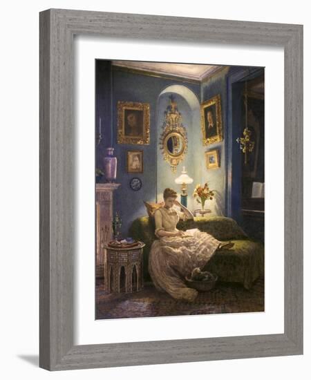 Evening at Home-Edward John Poynter-Framed Giclee Print