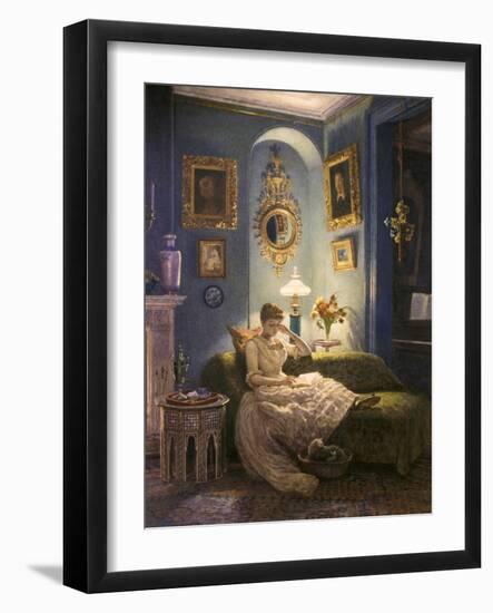 Evening at Home-Edward John Poynter-Framed Giclee Print