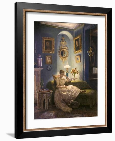 Evening at Home-Edward John Poynter-Framed Premium Giclee Print