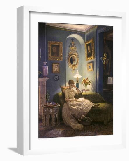 Evening at Home-Edward John Poynter-Framed Premium Giclee Print