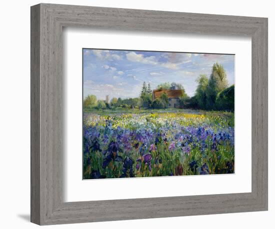 Evening at the Iris Field-Timothy Easton-Framed Giclee Print