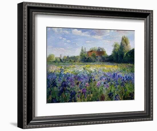 Evening at the Iris Field-Timothy Easton-Framed Giclee Print