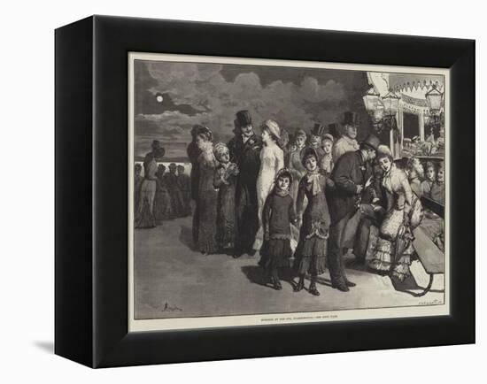 Evening at the Spa, Scarborough-Alfred Edward Emslie-Framed Premier Image Canvas