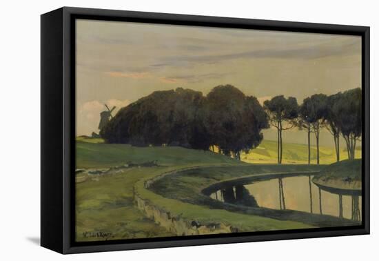 Evening Atmosphere at the Canal-Walter Leistikow-Framed Premier Image Canvas