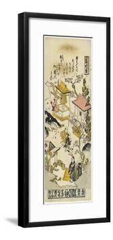 Evening Bell at Miidera Temple, C. 1730-Nishimura Shigenaga-Framed Giclee Print