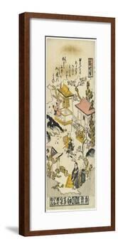 Evening Bell at Miidera Temple, C. 1730-Nishimura Shigenaga-Framed Giclee Print