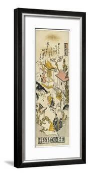 Evening Bell at Miidera Temple, C. 1730-Nishimura Shigenaga-Framed Giclee Print