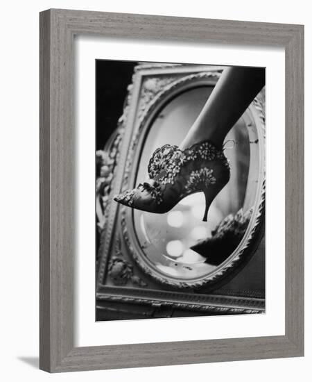 Evening Boot Designed by Roger Vivier for Dior, 1961-Paul Schutzer-Framed Photographic Print