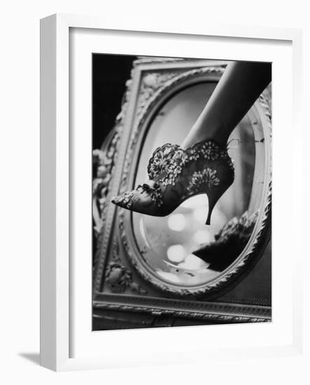 Evening Boot Designed by Roger Vivier for Dior, 1961-Paul Schutzer-Framed Photographic Print