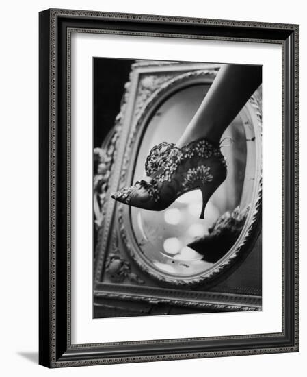 Evening Boot Designed by Roger Vivier for Dior, 1961-Paul Schutzer-Framed Photographic Print