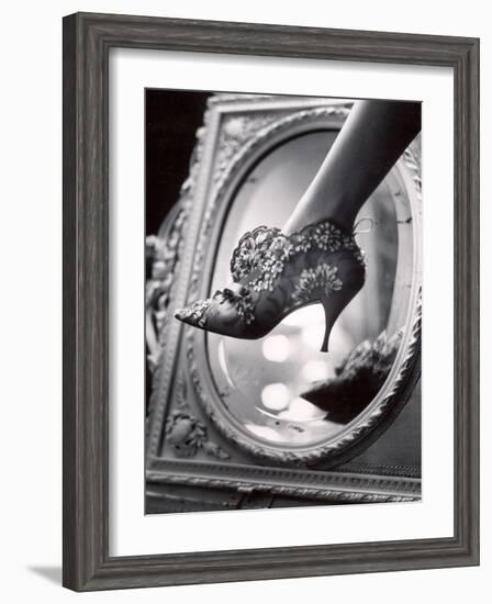 Evening Boot Designed by Roger Vivier For Dior-Paul Schutzer-Framed Photographic Print