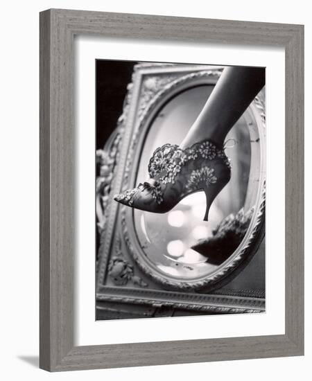 Evening Boot Designed by Roger Vivier For Dior-Paul Schutzer-Framed Photographic Print