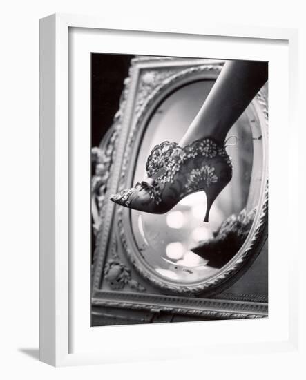 Evening Boot Designed by Roger Vivier For Dior-Paul Schutzer-Framed Photographic Print