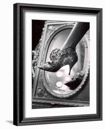 Evening Boot Designed by Roger Vivier For Dior-Paul Schutzer-Framed Photographic Print