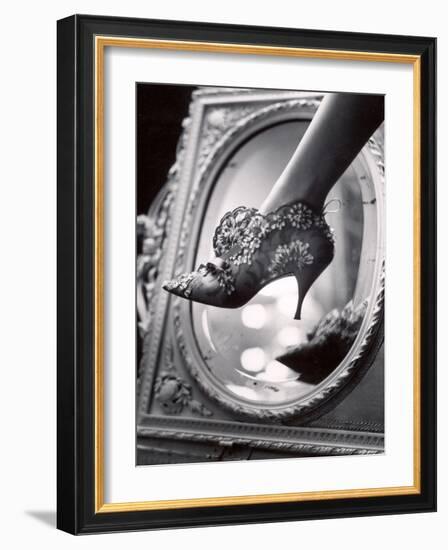 Evening Boot Designed by Roger Vivier For Dior-Paul Schutzer-Framed Photographic Print