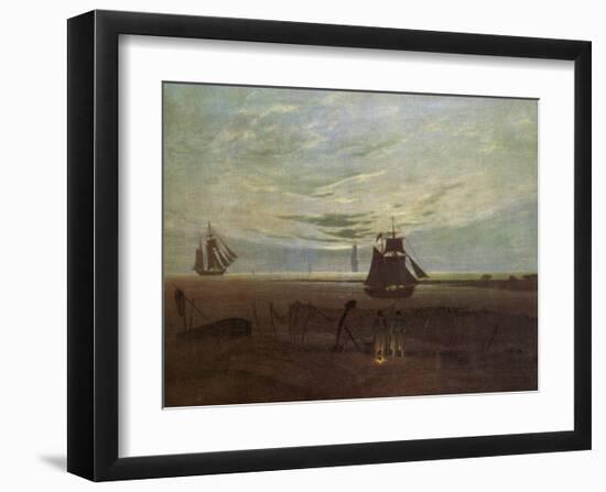 Evening by the Baltic-Caspar David Friedrich-Framed Giclee Print