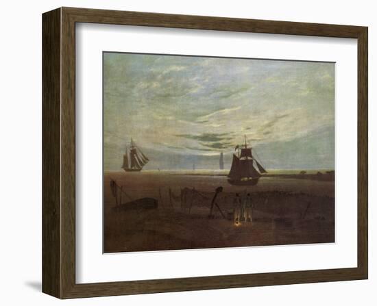 Evening by the Baltic-Caspar David Friedrich-Framed Giclee Print