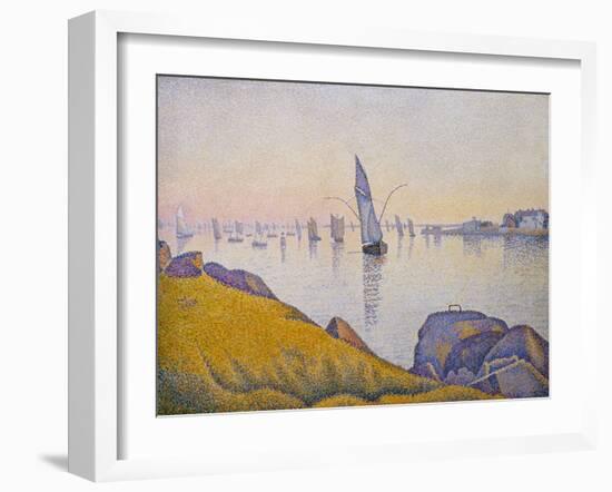 Evening Calm, Concarneau, Opus 220 (Allegro Maestoso), 1891-Paul Signac-Framed Giclee Print