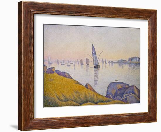 Evening Calm, Concarneau, Opus 220 (Allegro Maestoso), 1891-Paul Signac-Framed Premium Giclee Print