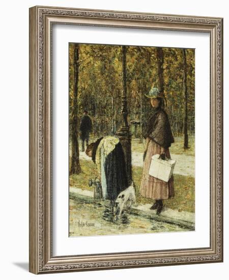 Evening, Champs-Elysees-Childe Hassam-Framed Giclee Print