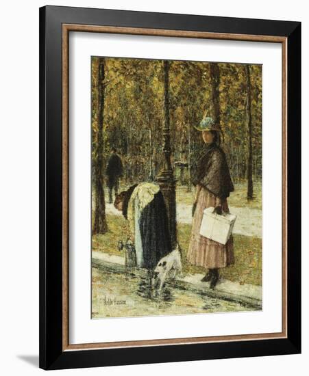 Evening, Champs-Elysees-Childe Hassam-Framed Giclee Print