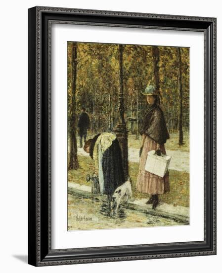 Evening, Champs-Elysees-Childe Hassam-Framed Giclee Print