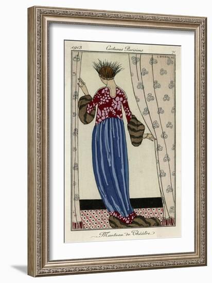 Evening Coat 1913-Georges Barbier-Framed Art Print