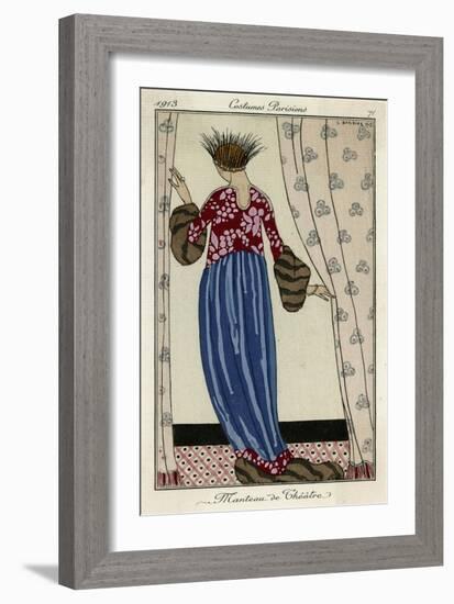 Evening Coat 1913-Georges Barbier-Framed Art Print