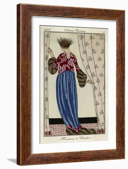 Evening Coat 1913-Georges Barbier-Framed Art Print