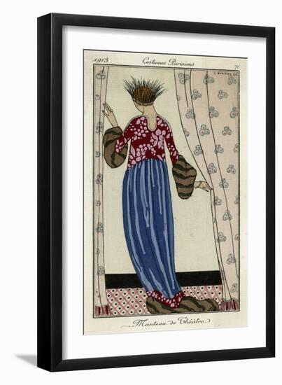 Evening Coat 1913-Georges Barbier-Framed Art Print