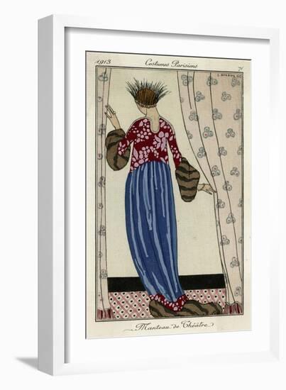 Evening Coat 1913-Georges Barbier-Framed Art Print