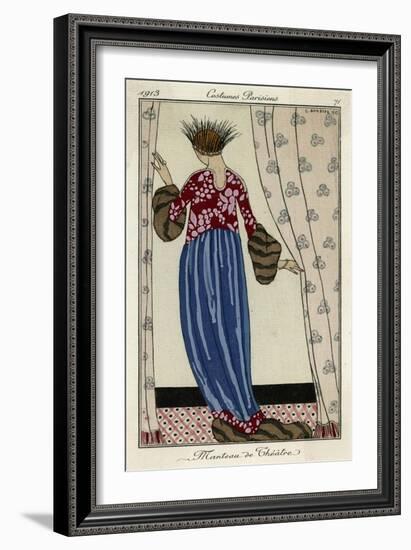 Evening Coat 1913-Georges Barbier-Framed Art Print