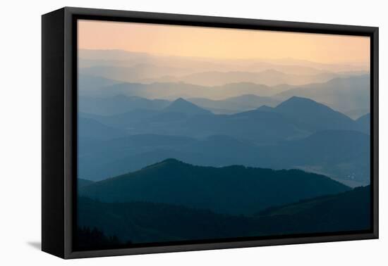 Evening Colored View of Blue Horizons-Daniel Prudek-Framed Premier Image Canvas