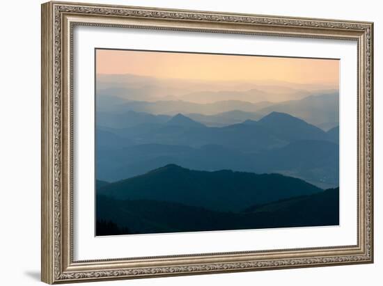 Evening Colored View of Blue Horizons-Daniel Prudek-Framed Photographic Print