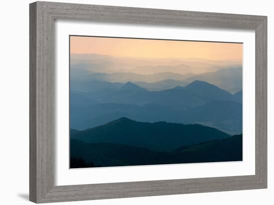 Evening Colored View of Blue Horizons-Daniel Prudek-Framed Photographic Print