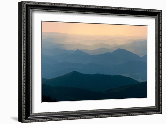 Evening Colored View of Blue Horizons-Daniel Prudek-Framed Photographic Print