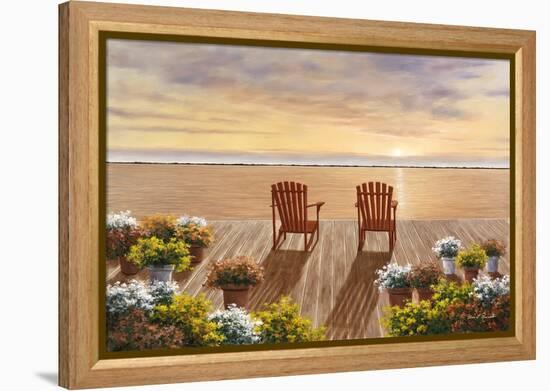 Evening Deck View-Diane Romanello-Framed Stretched Canvas