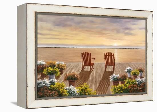 Evening Deck View-Diane Romanello-Framed Stretched Canvas