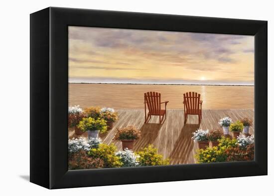Evening Deck View-Diane Romanello-Framed Stretched Canvas