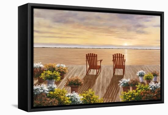 Evening Deck View-Diane Romanello-Framed Stretched Canvas