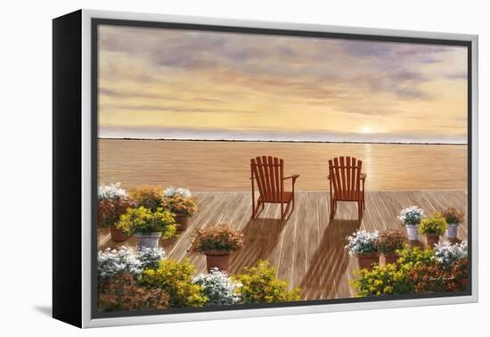 Evening Deck View-Diane Romanello-Framed Stretched Canvas