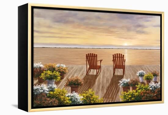 Evening Deck View-Diane Romanello-Framed Stretched Canvas