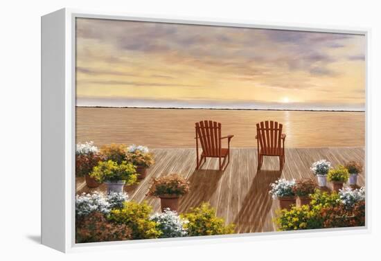 Evening Deck View-Diane Romanello-Framed Stretched Canvas