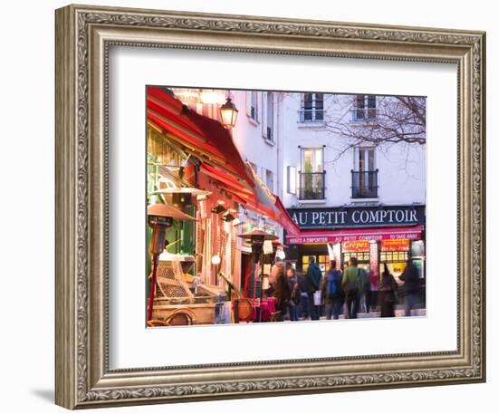 Evening Detail, Place du Tertre, Montmartre, Paris, France-Walter Bibikow-Framed Photographic Print