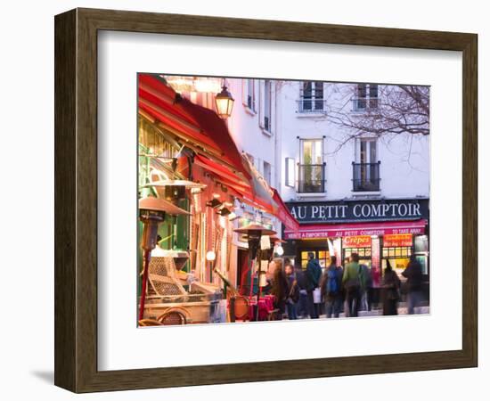 Evening Detail, Place du Tertre, Montmartre, Paris, France-Walter Bibikow-Framed Photographic Print