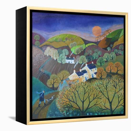 Evening Dog Walk, 2016-Lisa Graa Jensen-Framed Premier Image Canvas