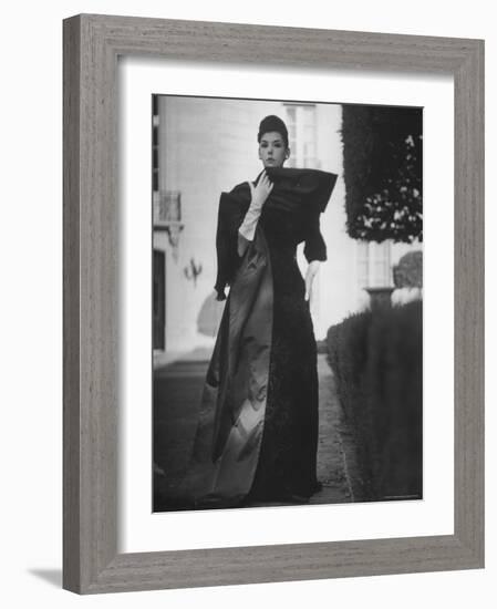 Evening Dress Designed by a California Designer-Gordon Parks-Framed Photographic Print