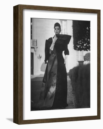 Evening Dress Designed by a California Designer-Gordon Parks-Framed Photographic Print